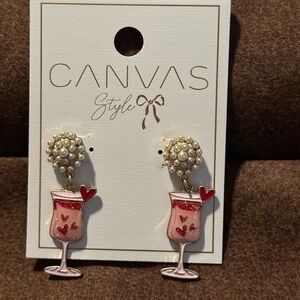 Pink and Gold Earrings